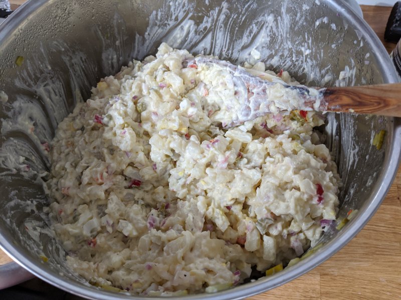 Potato salad with home made mayonnaise