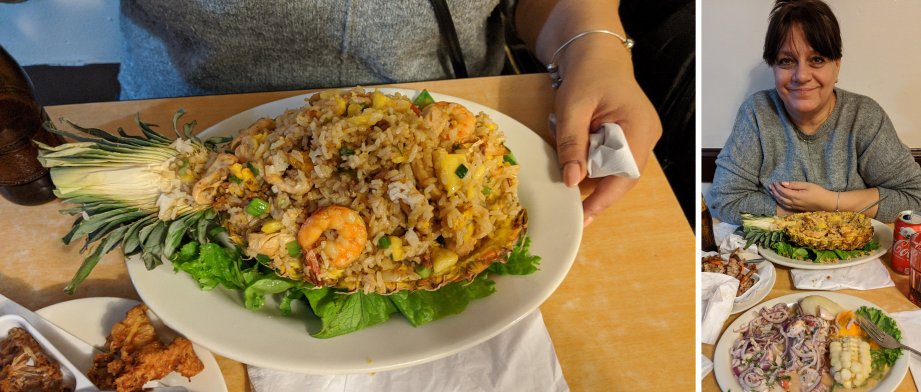 And a Peruvian food served in a pineapple