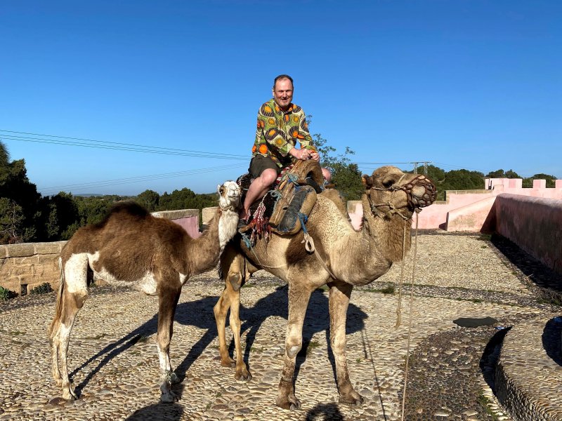 We stopped at a lookout point to take a picture of Essaouira...got to the camel back instead