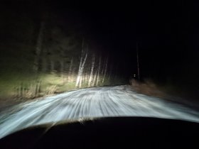 The same icy road - this time in uphill direction (January 2021) The same icy road - this time in uphill direction (January 2021)