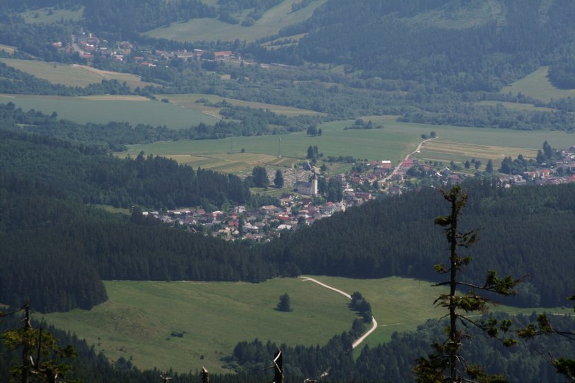 Village Pohorel down in the valley