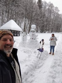 Prechádzky, sneh, snehuliaci (Február 2022)