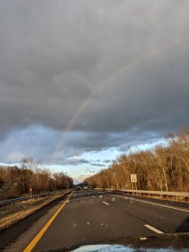 Rainbow brightening our way there (November 2022)