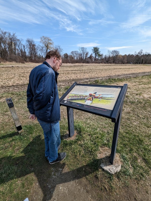 We walked a mile on a historic trail