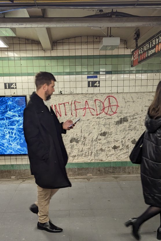 Intifada in NYC subway (?)