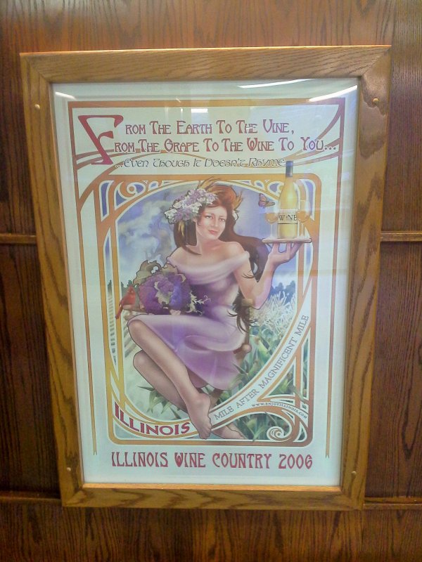 If we did not stopped at a rest area, I wouldn't know that Illinois makes wine