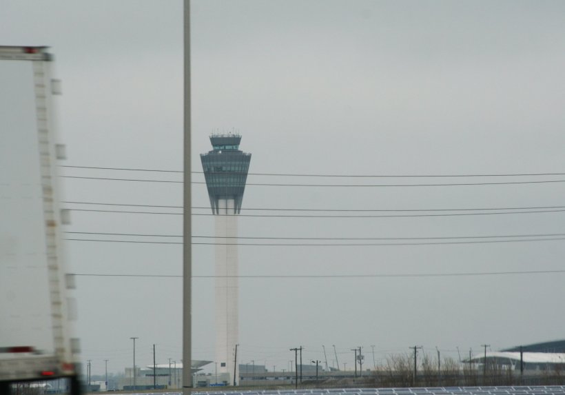 Skinny control tower of the Indianapolis International Airport