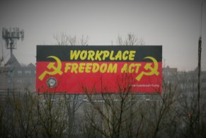 Are we in America? Or? A billboard near I-70 in Columbus, Ohio. (April 2015) Are we in America? Or? A billboard near I-70 in Columbus, Ohio. (April 2015)