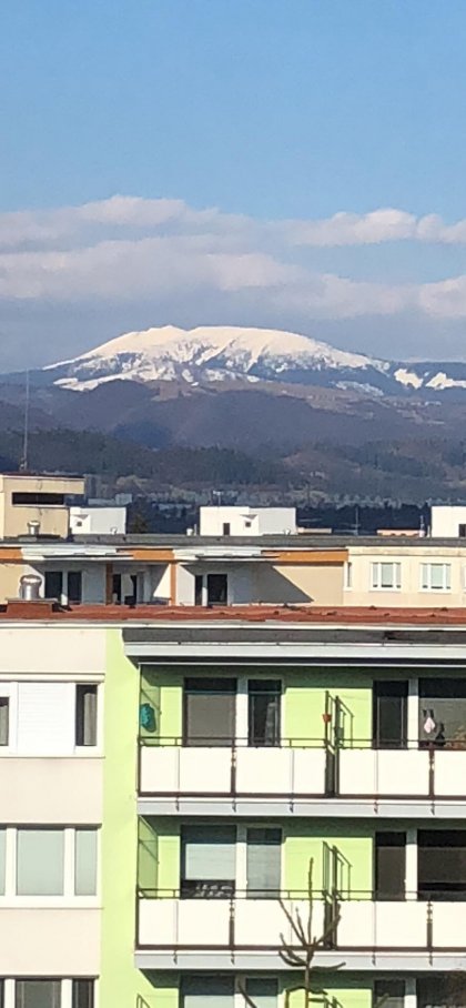 Snow covered Chochua, as seen from Fonorda (cca 25 km or 15 miles)