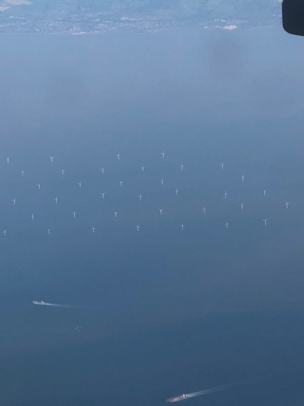 London Array Offshore Windfarm in North Sea, cca 20km from the shore