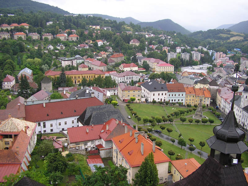 View to main square from castle tower