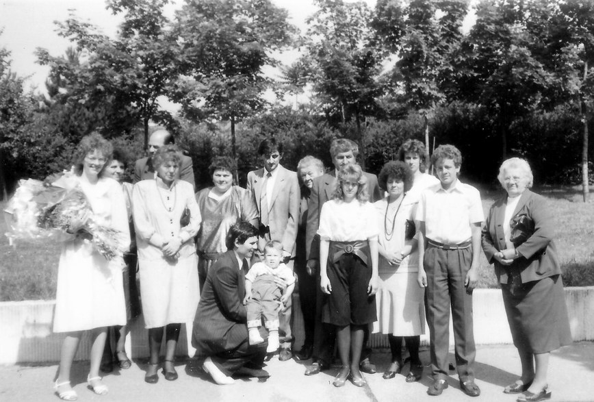 After the University Graduation Ceremony in Park (June 1990)