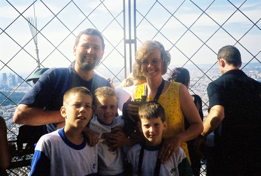 On the top of the Eiffel Tower (July 1999)