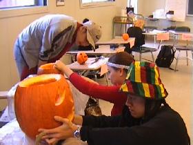 Halloween party in my ESL class (October 2003)