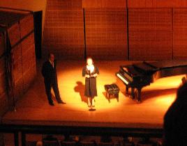 State secretary of the Ministry of Foreign Affairs of Slovak Republic Mrs. Magdalna Vryov and Ambassador of the Slovak Republic to UNO Mr. Peter Burian open the concert. (November 2005)