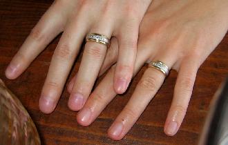 Check out our wedding rings. (May 2006)