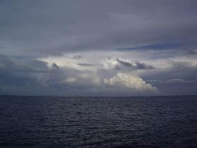 Katka photographed storm clouds on the way from Humacao (July 2006)