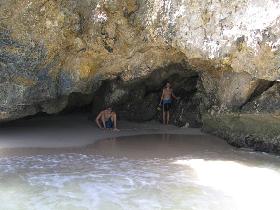 The sea cave at the Navio Beach (July 2006)