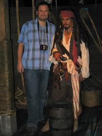 Captain Jack Sparrow inside his pirate ship (October 2006)