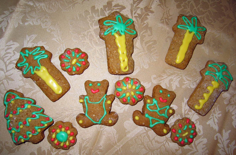 Christmas cookies ready for a trip to Caribbean (December 2006)