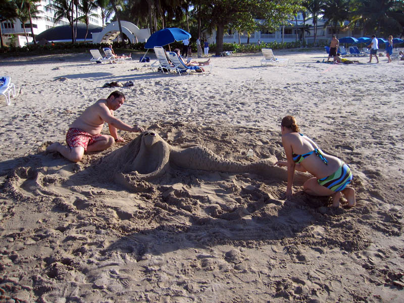 Mermaid made of sand (January 2007)