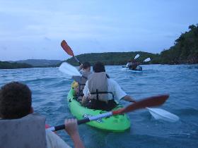 At dusk, we leave for tonight's attraction - the BioBay (August 2007)