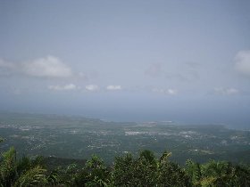 A view to the Northern shore of Puerto Rico and Atlantic Ocean (August 2008)