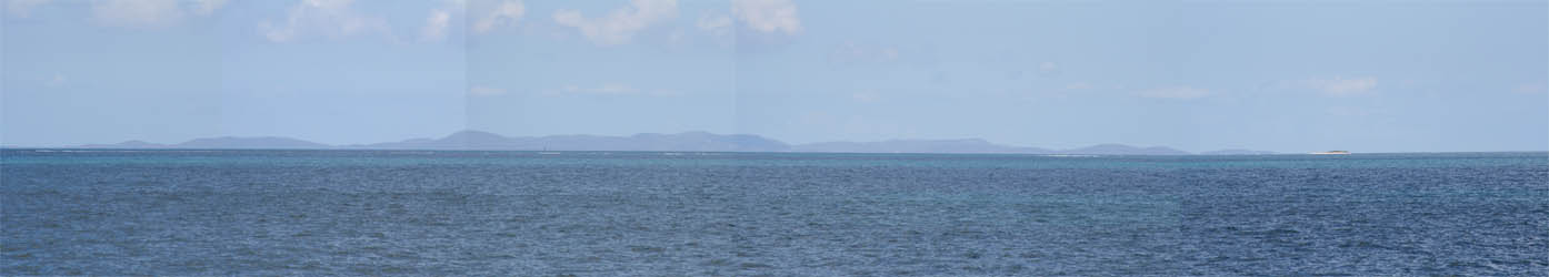 Island of Culebra on the horizon as seen from Vieques (April 2008)