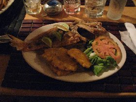 Fish and fried plantains (April 2008)