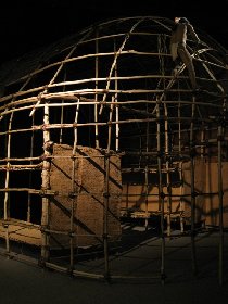 Replica of Iroquoian longhouse (February 2009)