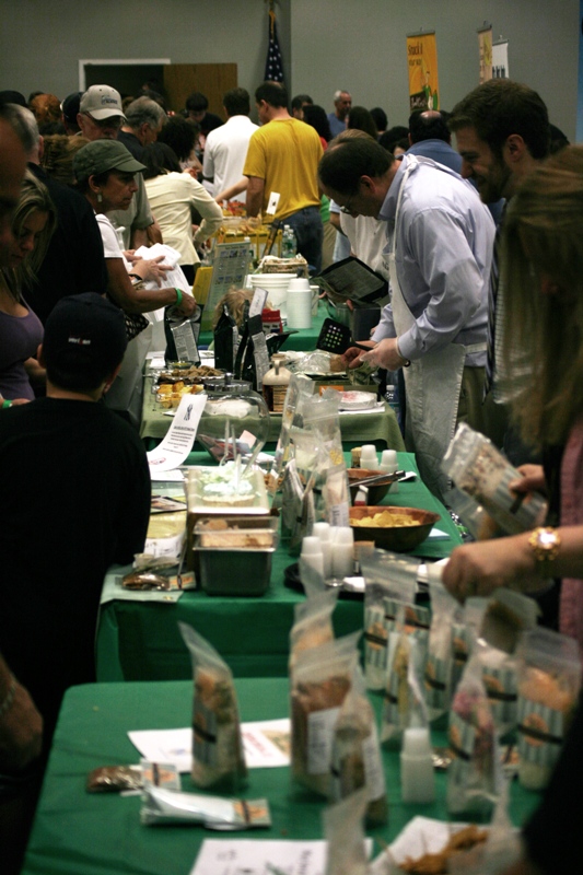 Large room full of gluten-free food (and free samples everywhere) (April 2009)