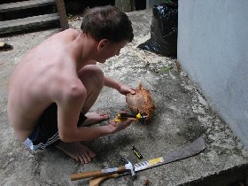 How to open coconut (July 2010)