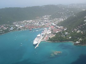 Cruisers anchored in Charlotte Amalie (August 2010)