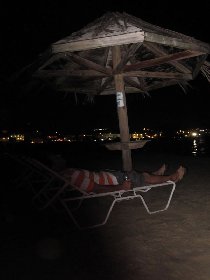Evening at the hotel beach (August 2010)
