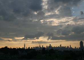 Manhattan skyline as we are approaching from Long Island (June 2011)