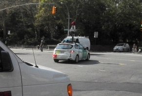 This morning, on my way to work, I got photographed by Google Car three times. They must liked me :-) (August 2014)