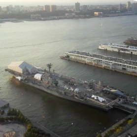 USS Intrepid 30 stories below us (July 2014)