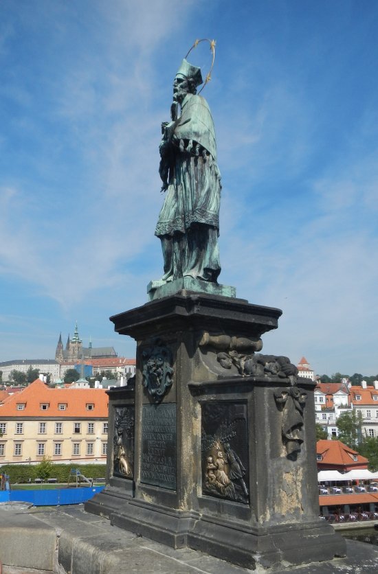 The oldest statue on the Charles Bridge (August 2015)