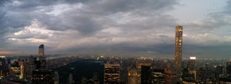 View towards Central Park from Rockefeller Center (September 2016)