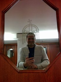 In the Mozart house restroom, I crowned myself with St Stephen Crown (November 2016)