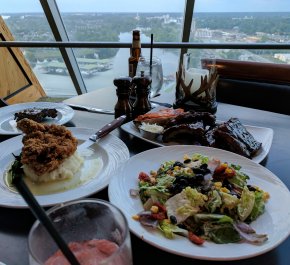 Dinner at the top of the Pyramid (May 2017)