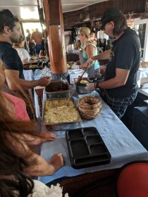 Lunch at the boat (August 2018)