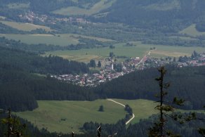 Village Pohorelá down in the valley (June 2021)