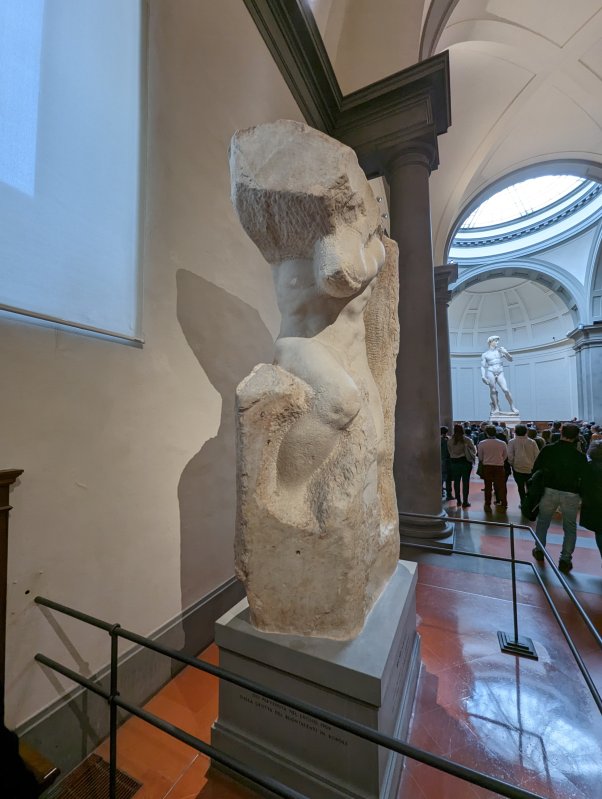 The Atlas - one of the four "unfinished" sculptures by Michelangelo (February 2023)