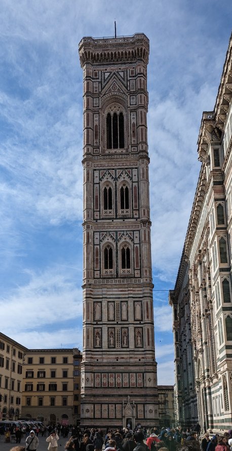 Giotto's Bell Tower during daylight (February 2023)