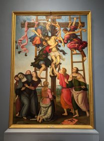 Filippino Lippi & Pietro Vannucci (Il Perugino) : Deposition from the Cross (February 2023)