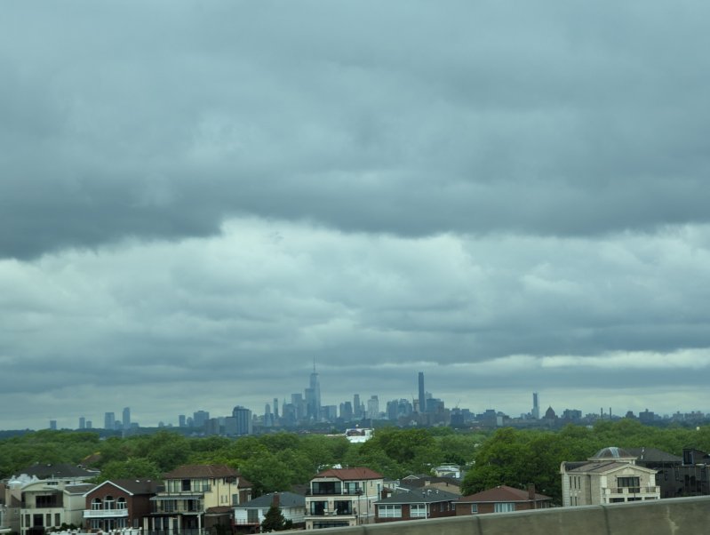 Since the Belt Parkway bridges got elevated, the view of downtown Manhattan got elevated too. (May 2024)