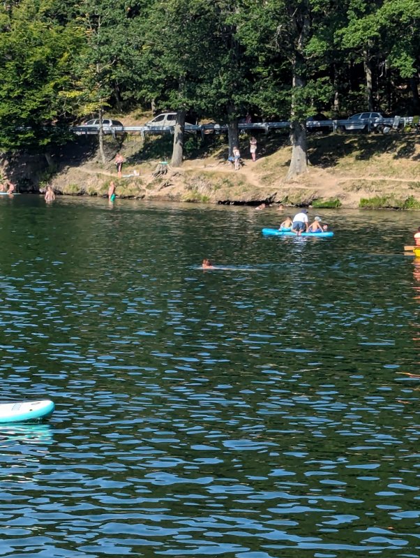 And then...two swimmers started today preparing to take The Channel - for beginning they want to swim across Povadlo (July 2024)