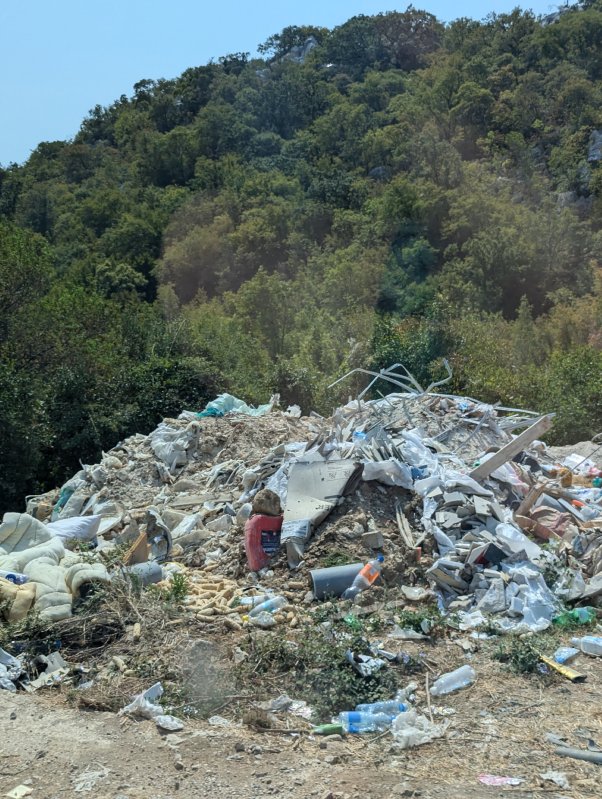 In Montenegro, we have seen garbage all around the roads (August 2024)