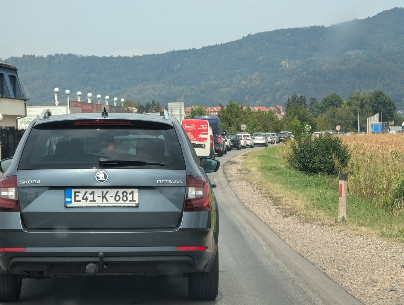 Traffic jam in Bosnia (August 2024)